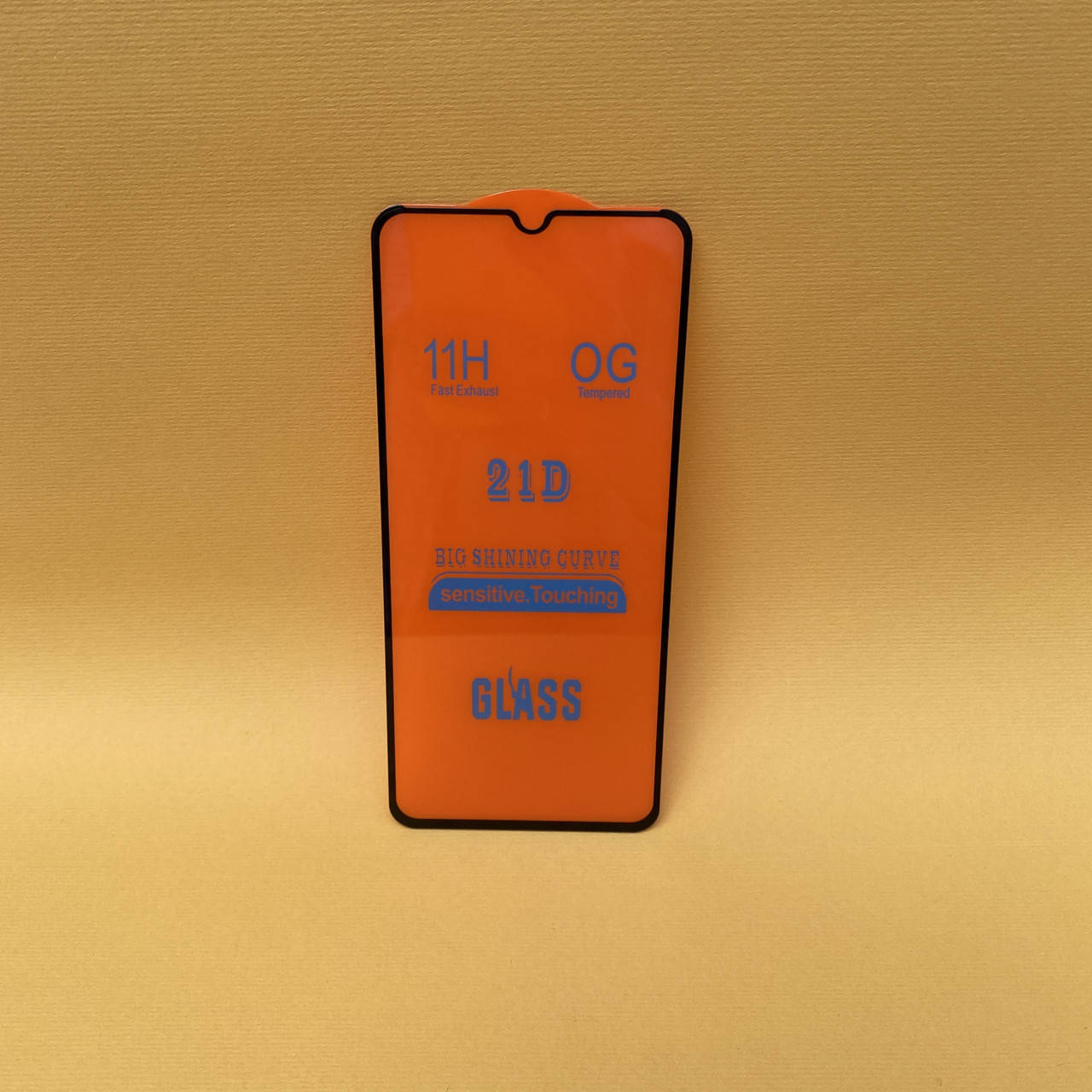 

Защитное стекло полноэкранное для Realme C21Y черное 21D Full Glue orange, Черный