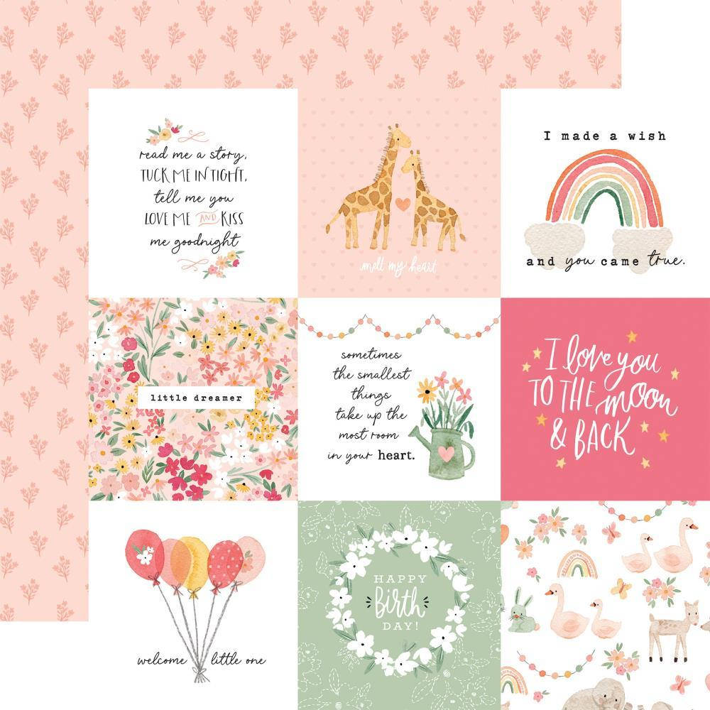 

Папір двосторонній - 10х10 Journaling Cards - Welcome Baby Girl - Echo Park - 30x30