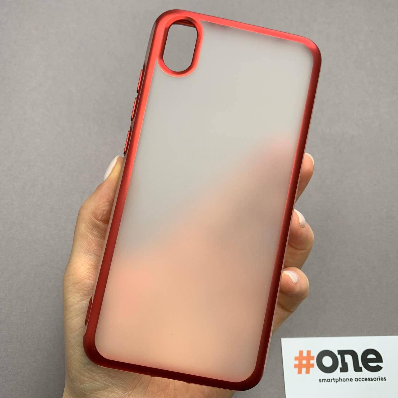 

Чехол для Xiaomi Redmi 7A матовый плотный чехол на телефон сяоми редми 7а красный MBL