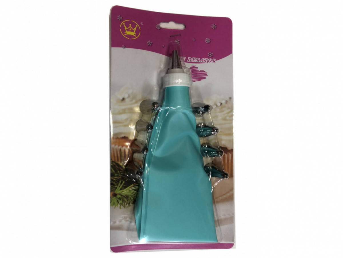 

Насадки кондитерские в наборе из 9-ти с переходником и мешком