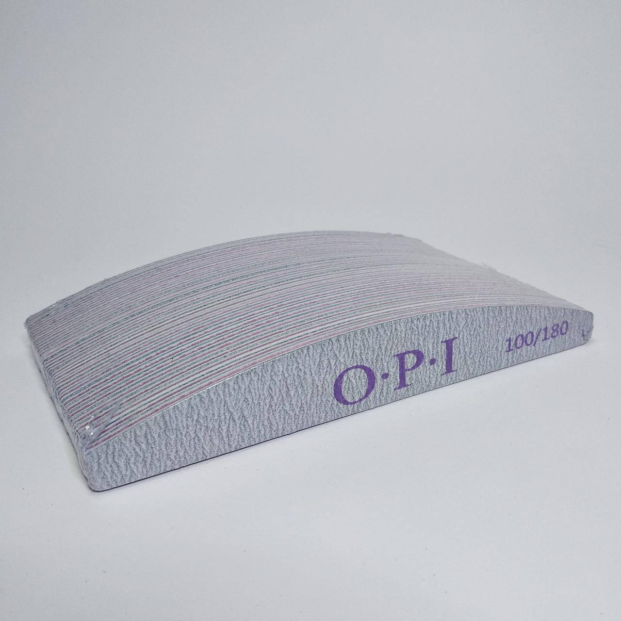 

Пилки для ногтей 100/180 25 шт OPI лодочка