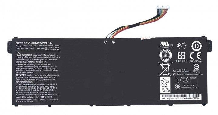 

Аккумулятор Acer AC14B8K 11.4V 3220mAh Aspire V3-371 E3-111 E3-112 E3-112M, ES1-111 AC14B18J KT0030G.004