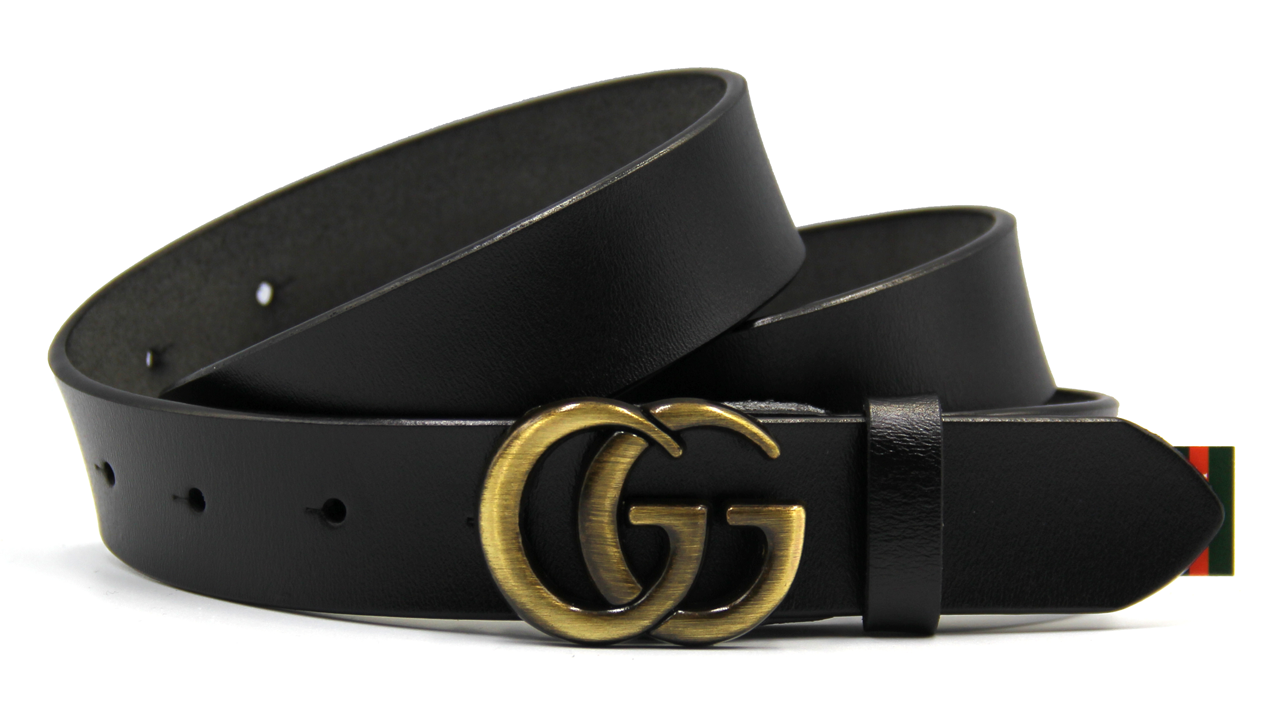 

Ремень женский GUCCI кожаный 30мм Золотой