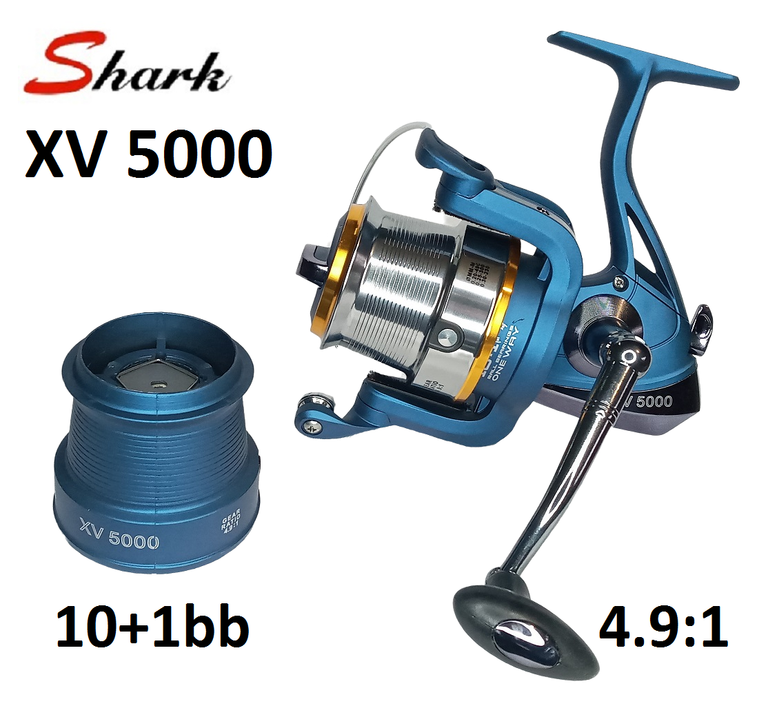 

Катушка Shark XV  10+1BB (карповая, серфовая, морская, Синий