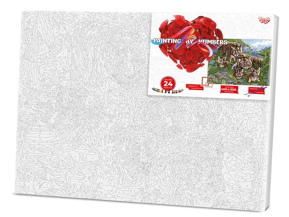 

Картина по номерам №6 «Тигры» 30*40см, эконом, в термопакете