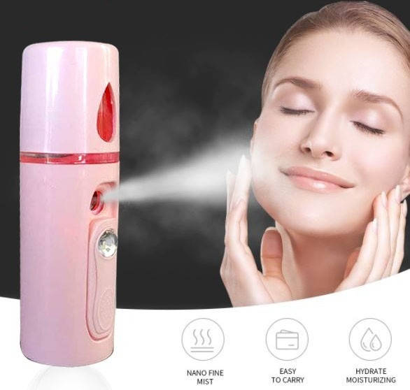 

Карманный увлажнитель для лица Portable Nano Mist Sprayer небулайзер Розовый