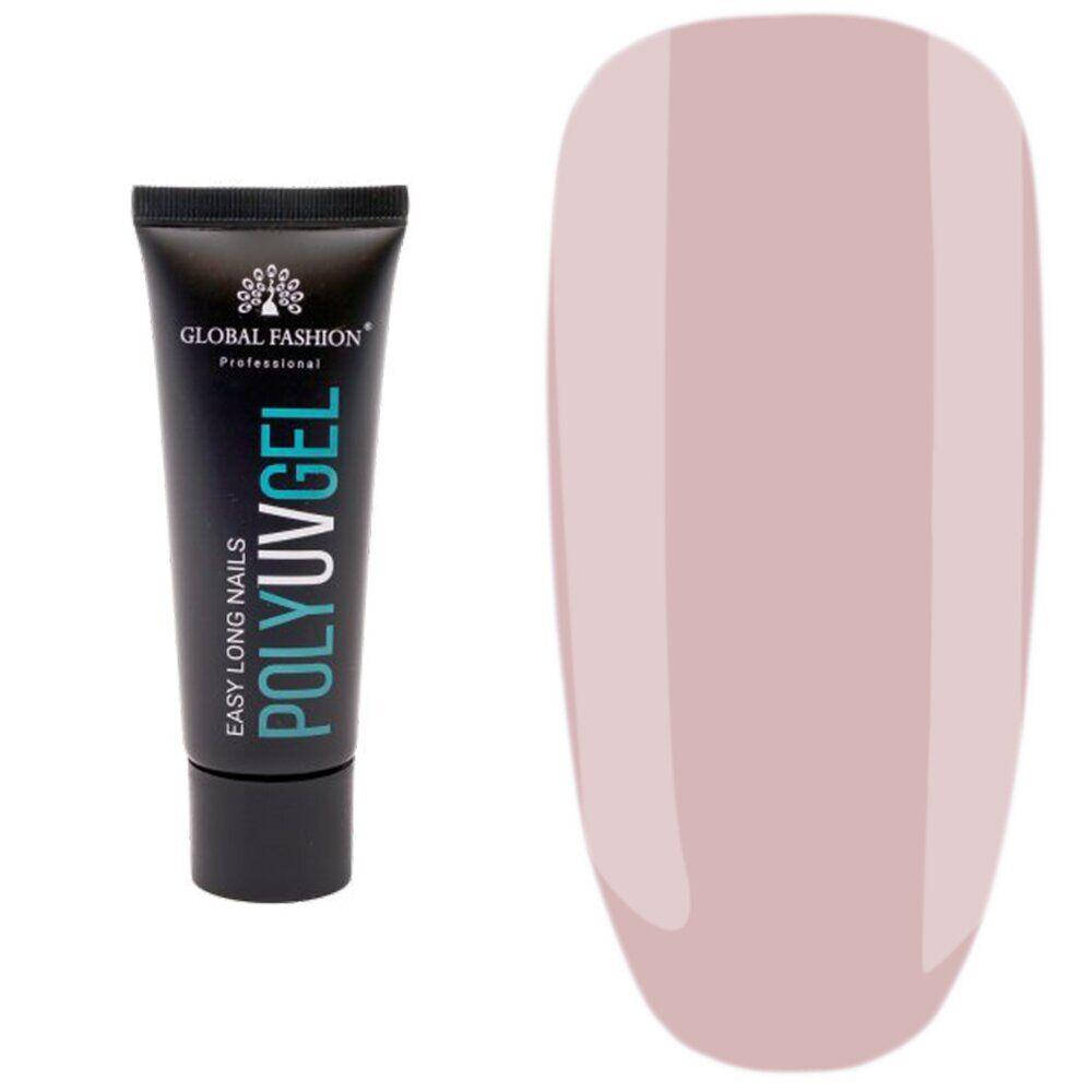 

Полигель для наращивания ногтей Global Fashion Poly UV Gel ELN № 12 30 мл, Бежевый
