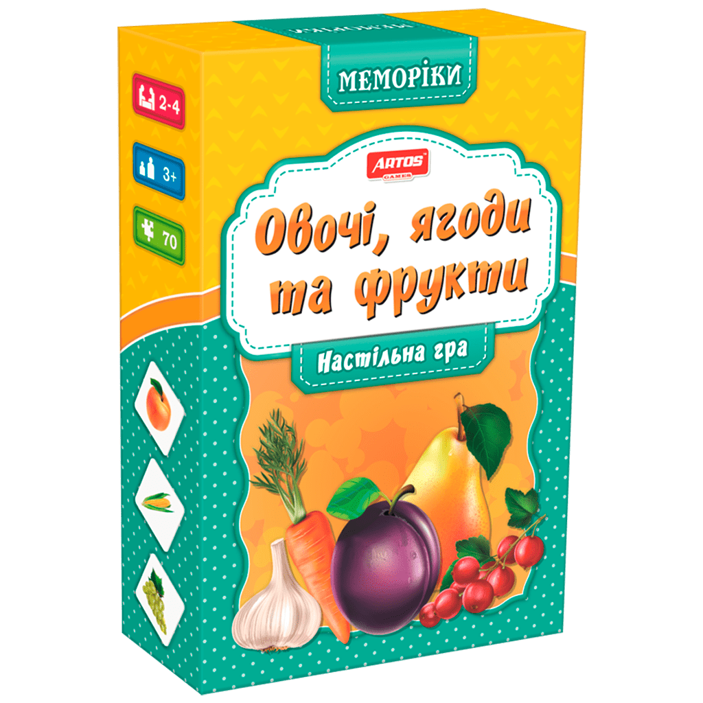 

Игра настольная Artos Games Меморики. Овощи, фрукты, ягоды (GAG10026)