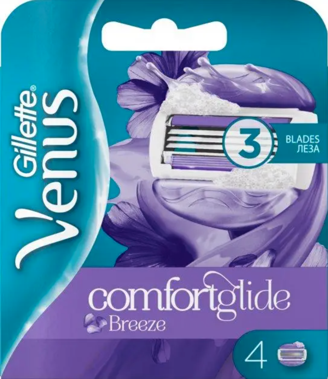 

Сменные кассеты Gillette Venus ComfortGlide Breeze 4 шт (лезвия венус)