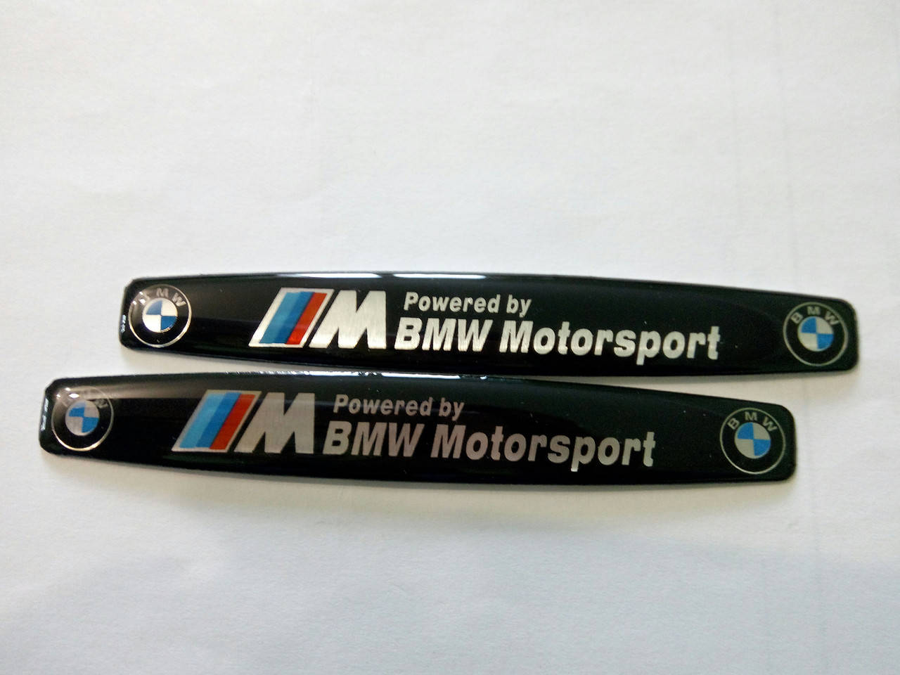 

Силиконовые 3D наклейки BMW Motorsport комплект 2 шт. 110х15 мм