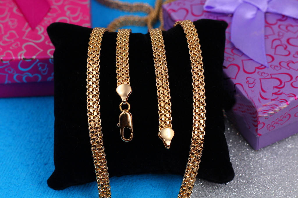 

Цепь Xuping Jewelry бисмарк 60 см 6 мм золотистая