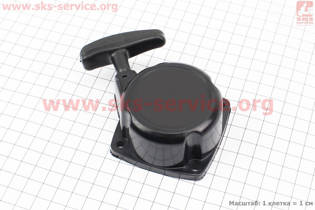 

Стартер в сборе 4отв. 50,0х50,0мм "Плавный пуск - 4зацепа" для мотокос и триммеров