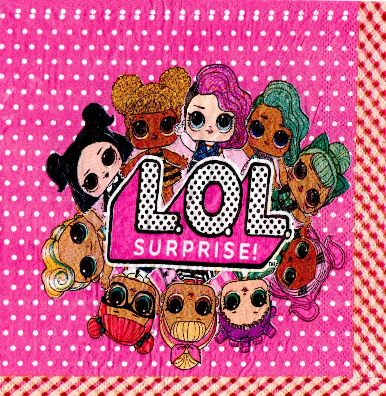 

Салфетки бумажные "L.O.L." ЛОЛ 20 шт