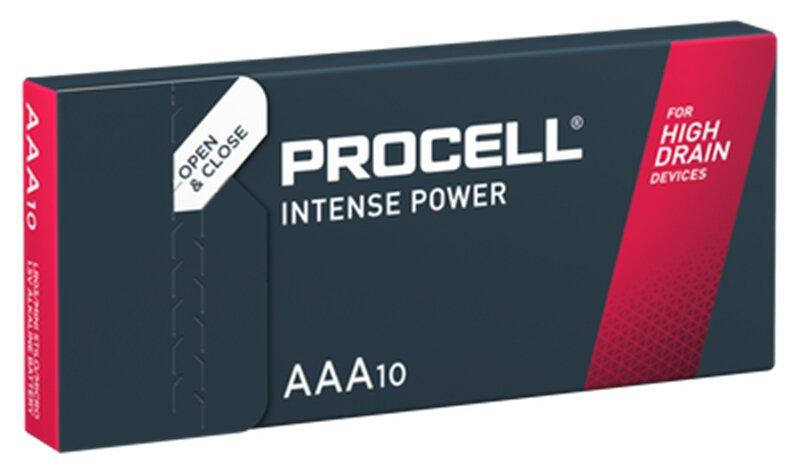 

Батарейка щелочная Duracell Procell Intense, AAA/LR03, 1.5V, Box 10шт