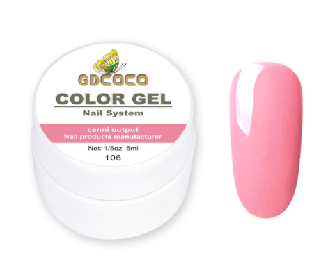 

Кольорова гель-фарба Gdcoco №106, Розовый