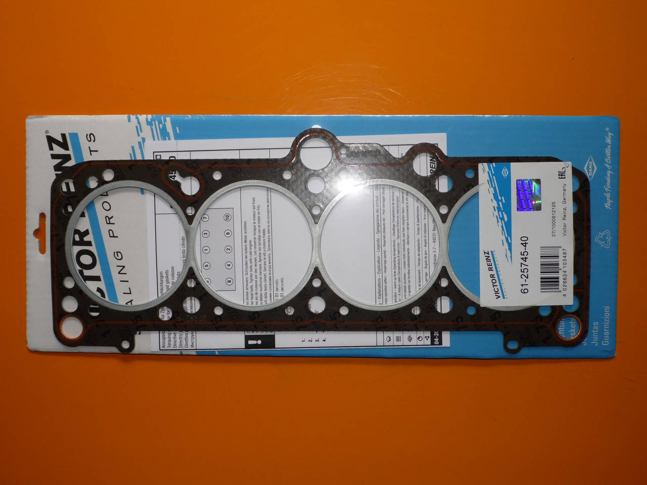 

Прокладка ГБЦ Ауди 100 80 Сеат Кордоба Толедо Гольф 1 2 3 Джетта Пассат Б2 Б3 Венто Victor Reinz 61-25745-40