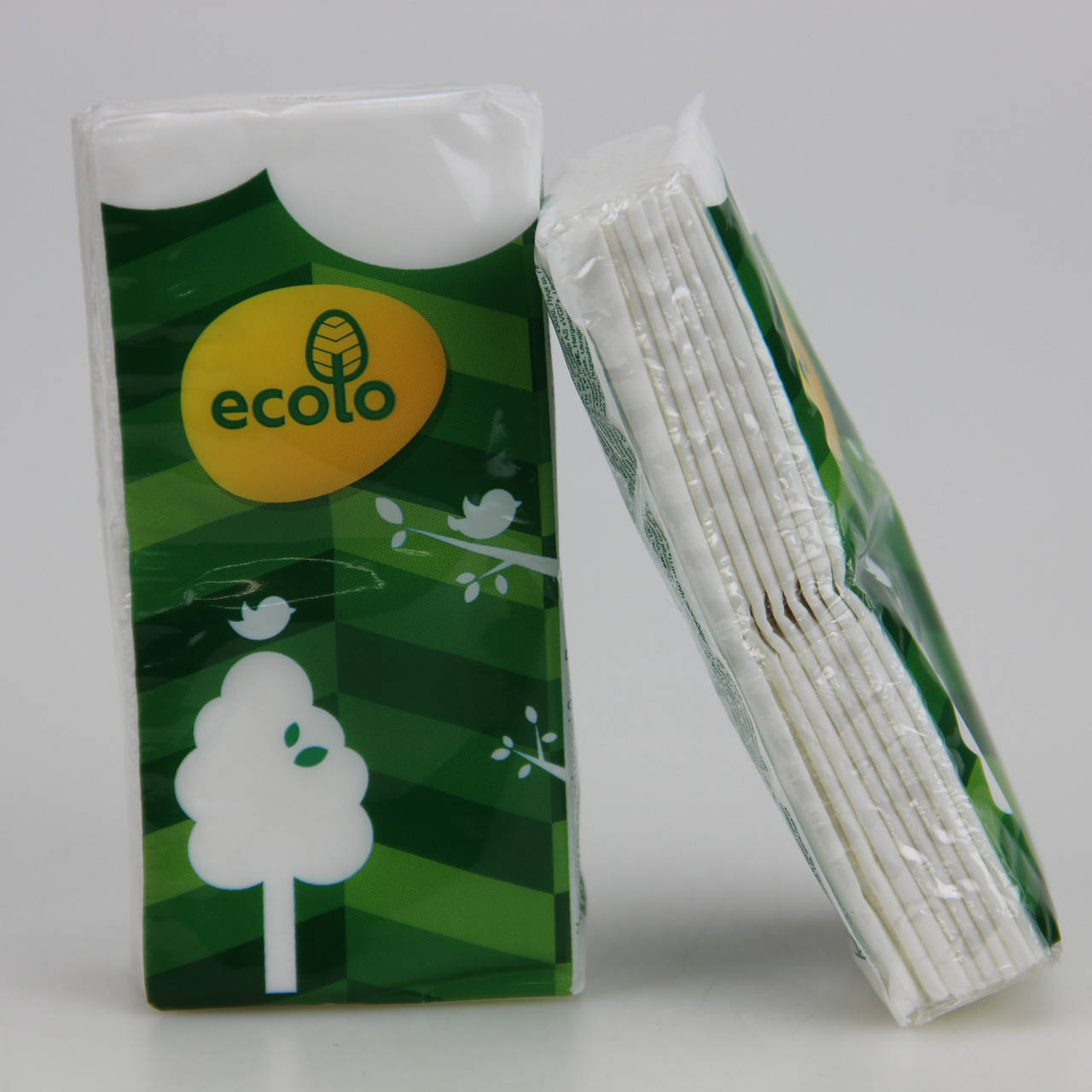 

Носовые платочки бумажные Ecolo белые 10 шт