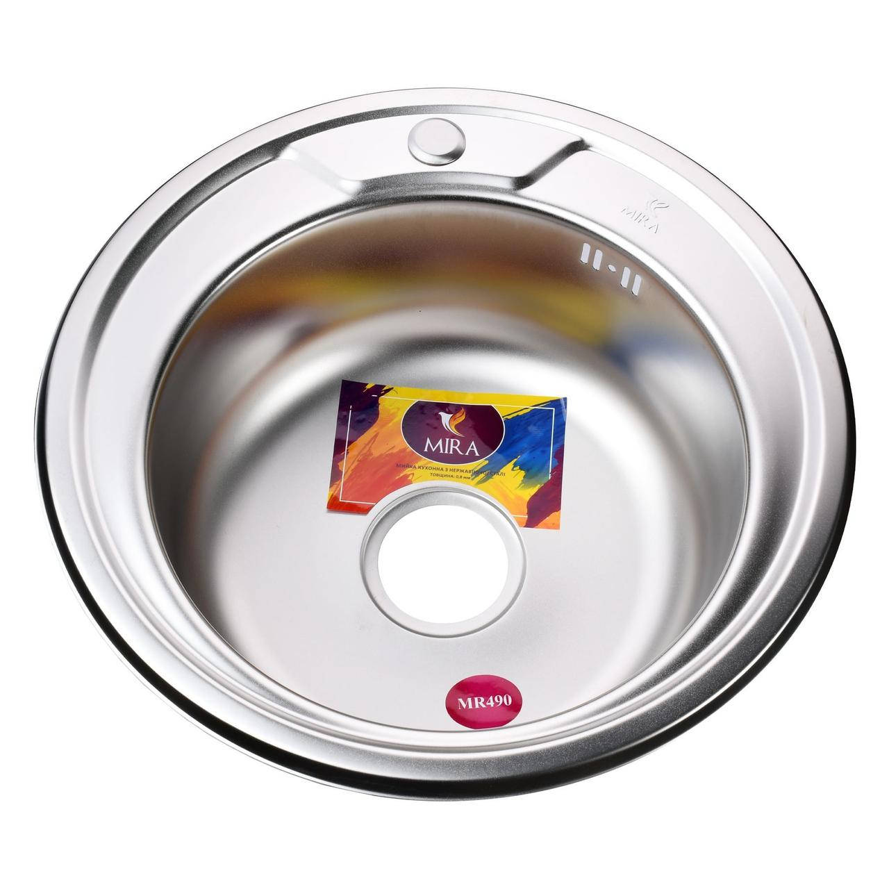 

Мойка кухонная Mira MR 490 E Satin 06