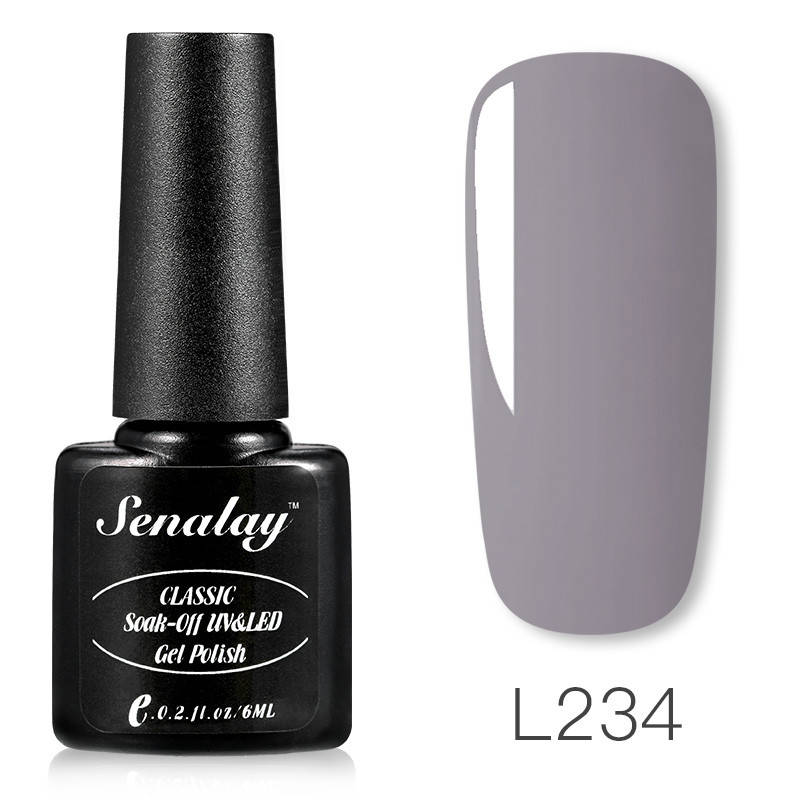 

Гель лак Senalay 6 мл для ногтей под УФ лампу UV LED Серый 234