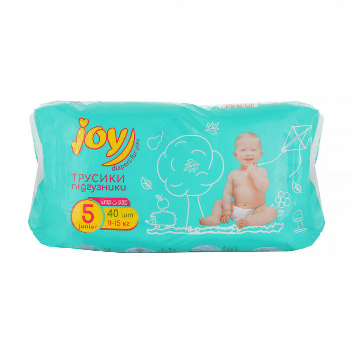 

Подгузники-трусики Joy Run and Fun размер 5, 11-15 кг, 40 шт, Белый