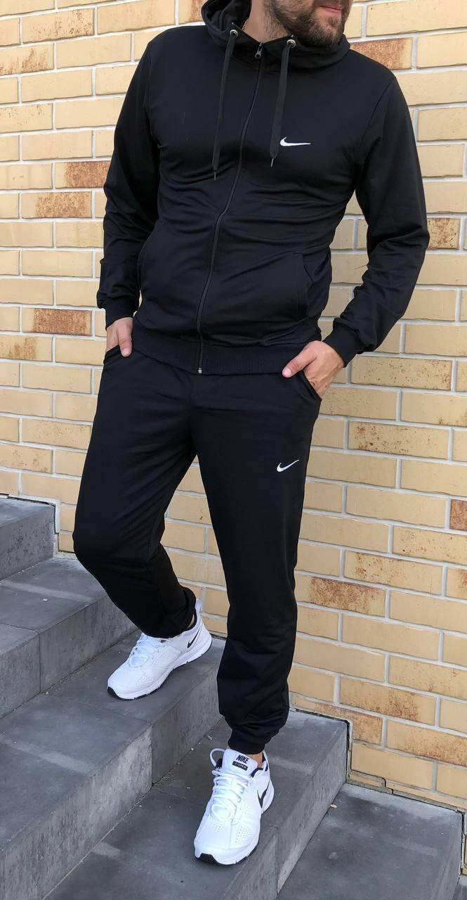 

Мужской спортивный костюм Nike весенний демисезооный черный костюм Найк XL