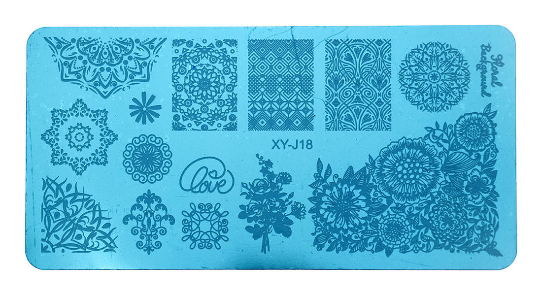 

Пластина для стемпинга металлическая XY-J18