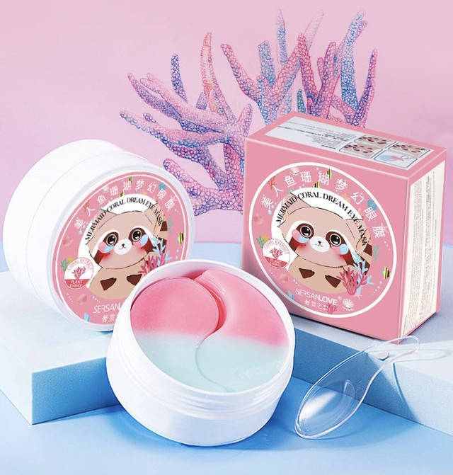 

Патчи для глаз Sersanlove Mermaid Coral с коралловым комплексом 60 шт.