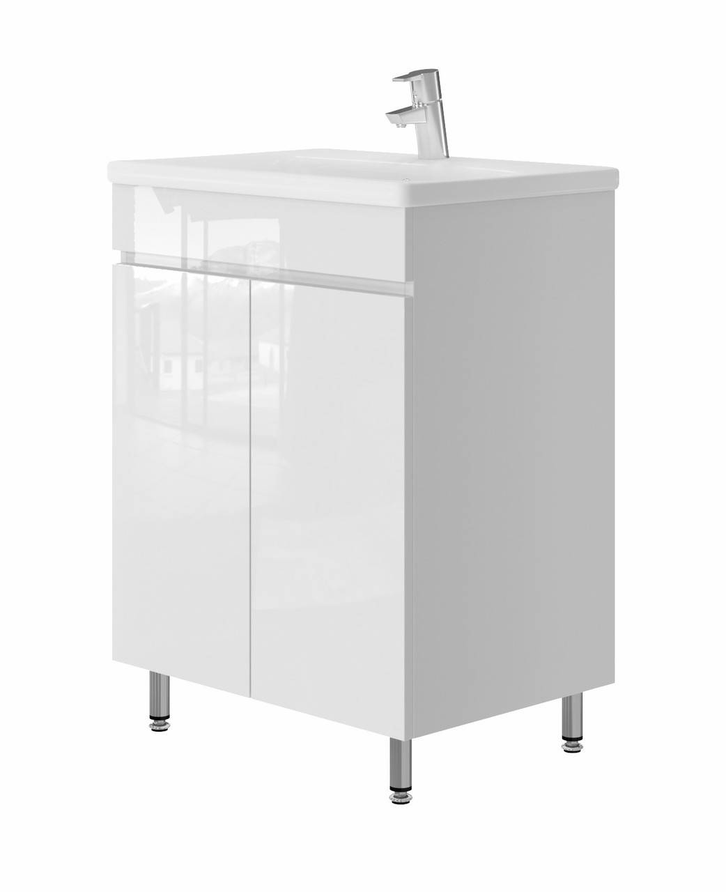 

Тумба с умывальником Ариадна Ap2-65 Ювента напольная белая