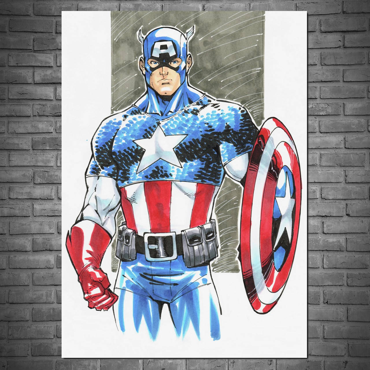 

Плакат "Капитан Америка, Captain America" (артикул 0744) 106, Матовая, 75