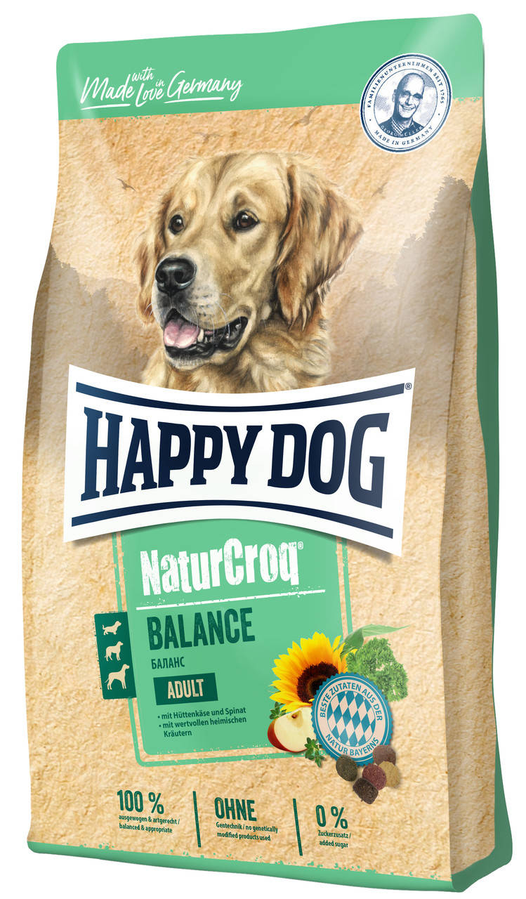 

Happy Dog Naturcroq Balance (Хэппи Дог Натур Крок Баланс) сухой корм с птицей и сыром для требовательных собак