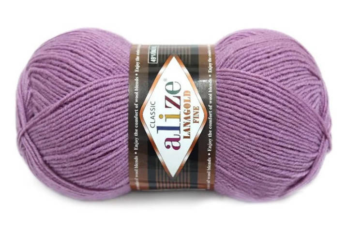 

Alize LanaGold Fine, сухая роза №28, Сиреневый