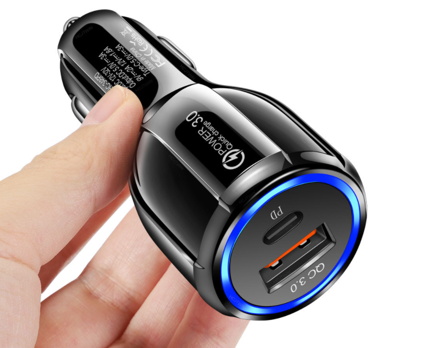 

Автомобильное Зарядное Устройство PD+Quick Charge 3.0 18W USB / Type-C (TE-348PD) (black)