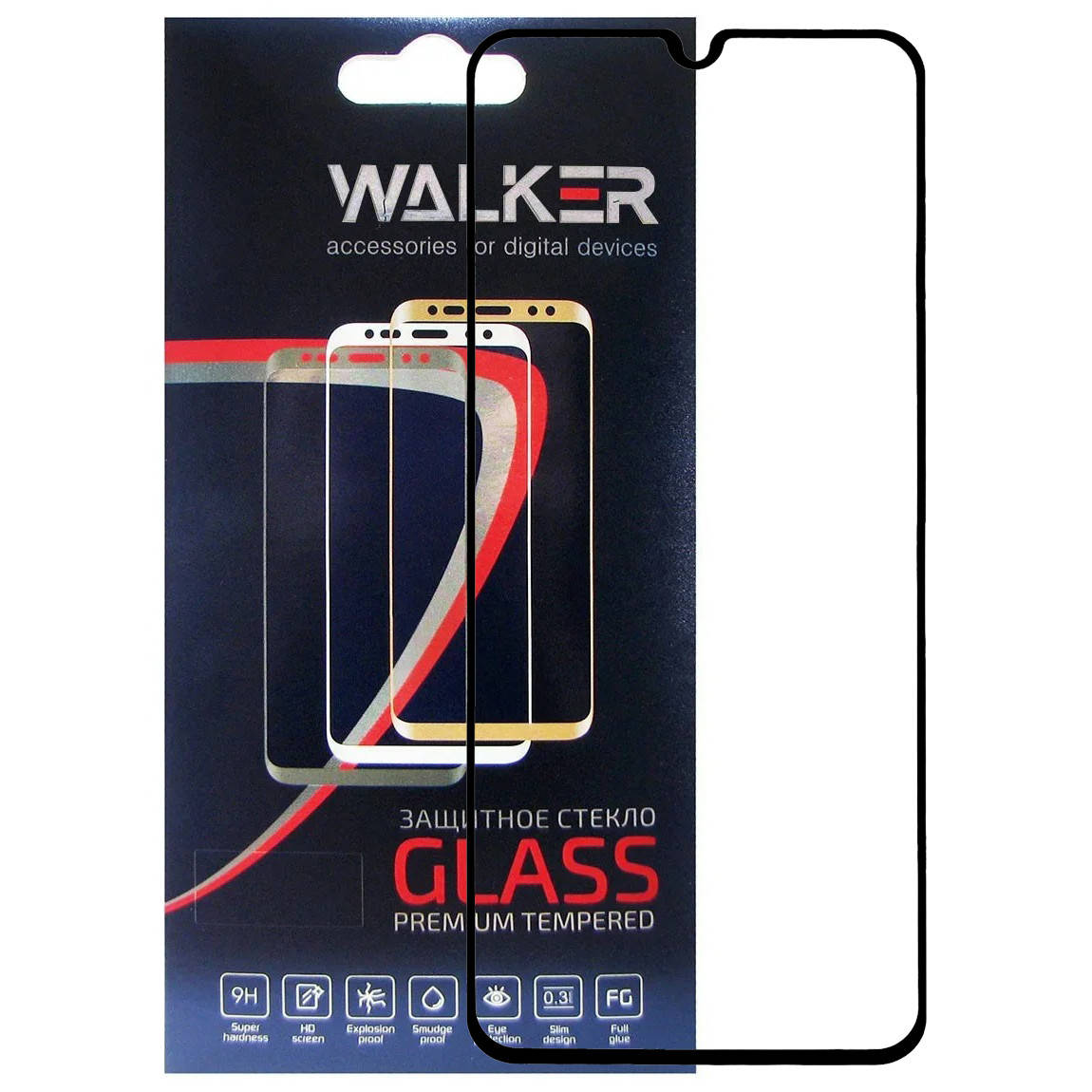 

Защитное стекло Walker 3D Full Glue для Samsung Galaxy A32 4G Black, Черный