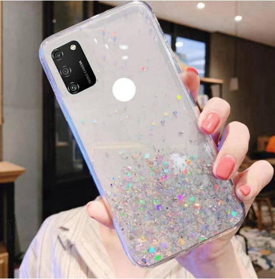 

Блестящий чехол с серебряной фольгой Samsung Galaxy A21s (SM-A217FZ), Серебристый