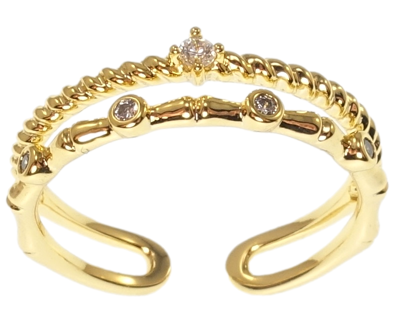 

Кольцо Xuping QQMM Позолота 14K "Вставки циркония" р.16-17