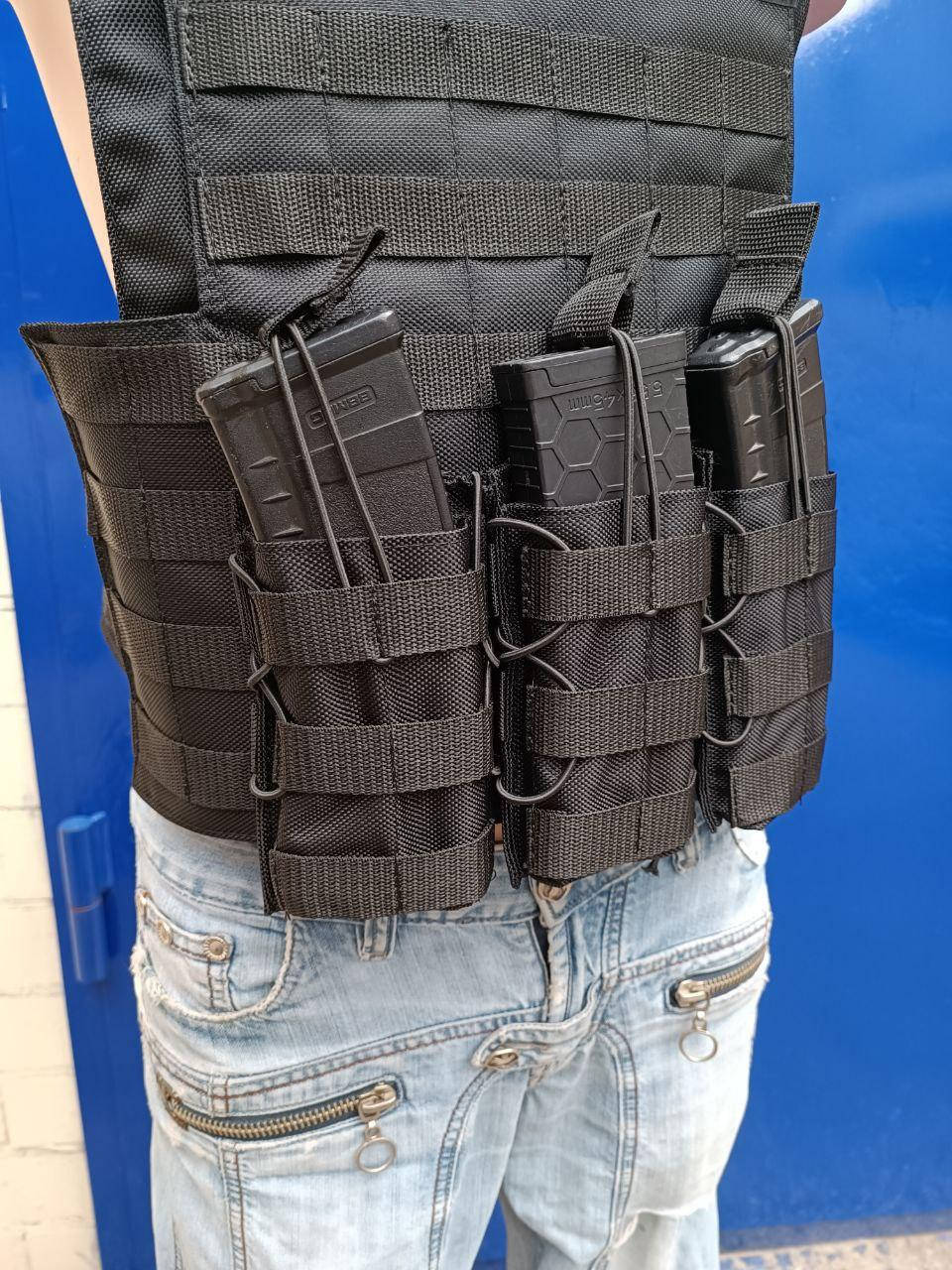 

Подсумок для АК чёрный, система MOLLE. Cordura.