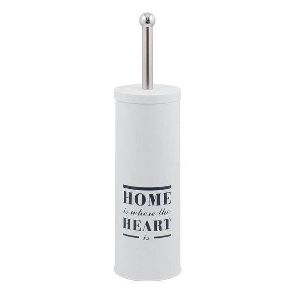 Ершик для унитаза Trento Home Heart, металлический (46408), Белый