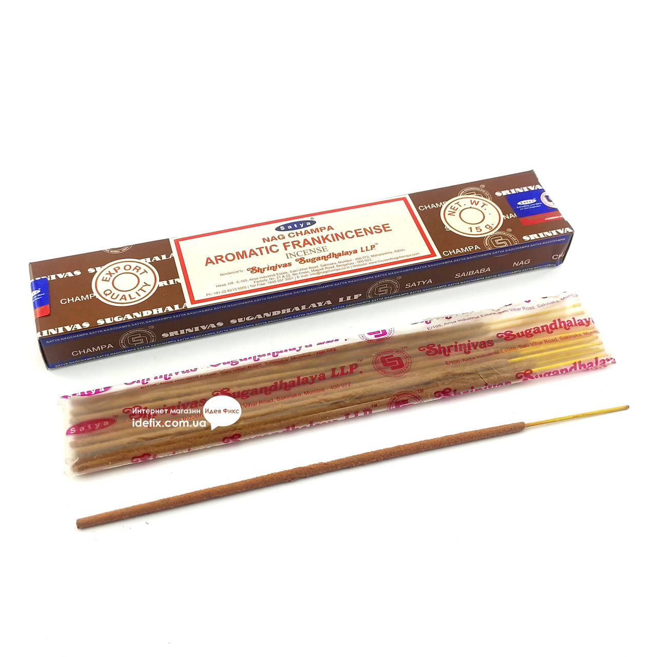 

Благовоние Aromatic Frankincense Satya 15 грамм. Аромапалочки Ароматный Ладан (33787)