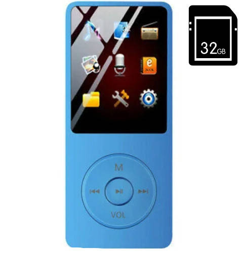 

Портативный MP3/MP4 Hi-Fi Плеер 32Gb с внешним динамиком Синий