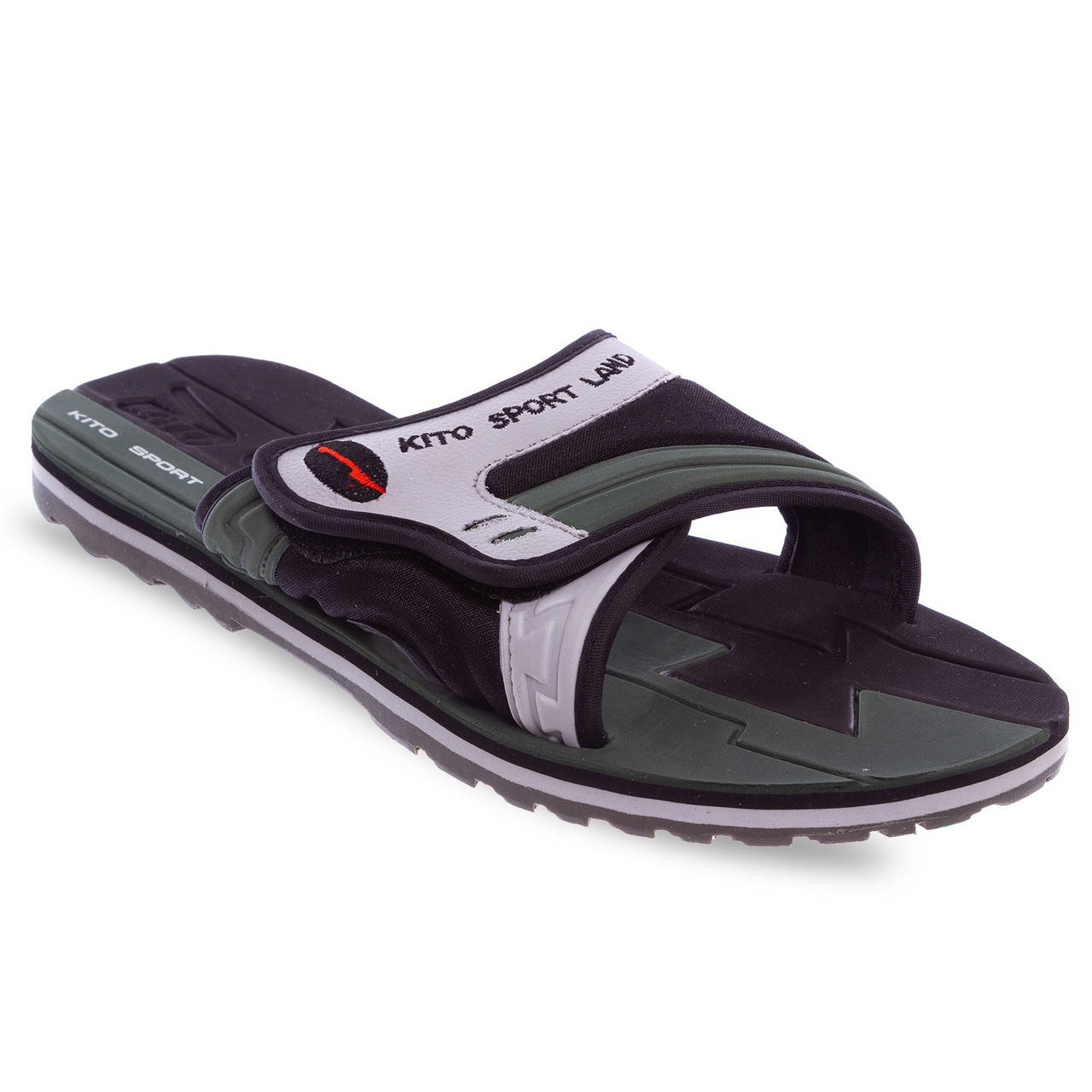 

Шлепанцы сланцы мужские KITO KME731-D.GREEN размер 40-43 черный-зеленый