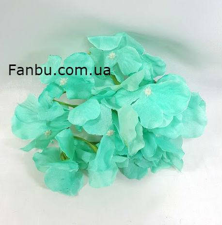 

Гортензия -искусственный цветок(головка),цвет мятный d-14см, Голубой