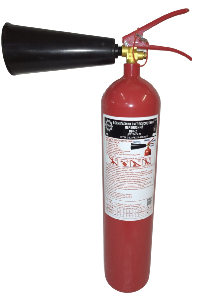 

Огнетушитель углекислотный Рубеж ВВК-2 (ОУ-3) 2 кг