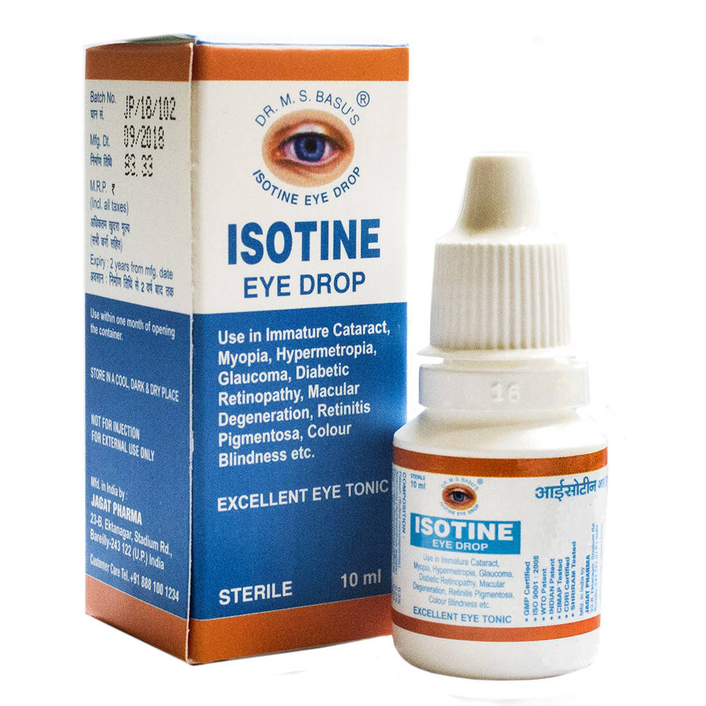 

Глазные капли Айсотин (Isotine, Jagat Pharma), 10 мл