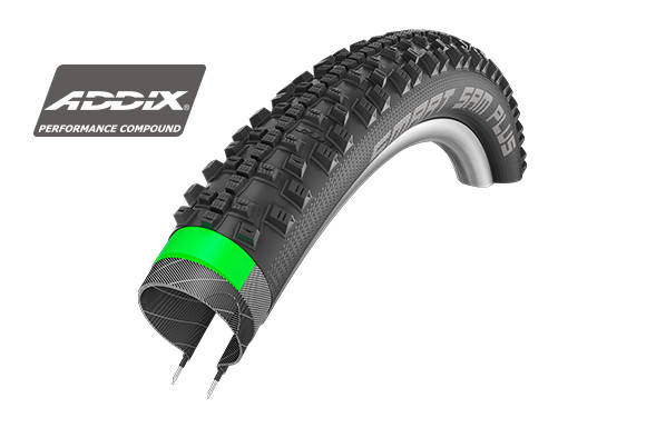 

Покришка Schwalbe Smart Sam Plus Perfomance DD/GreenGuard 29˝x2.25˝ (57-622) B/B-SK Addix