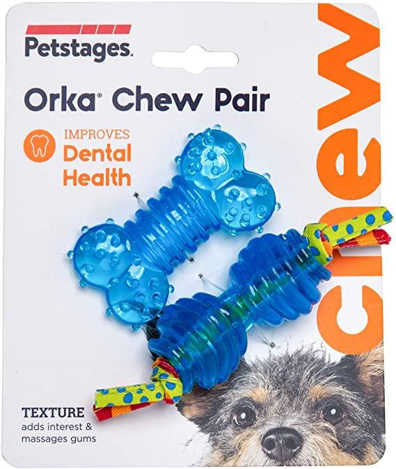 

Іграшка для малих собак Petstages Mini Orka Chew Pair (2шт.\7см), Голубой