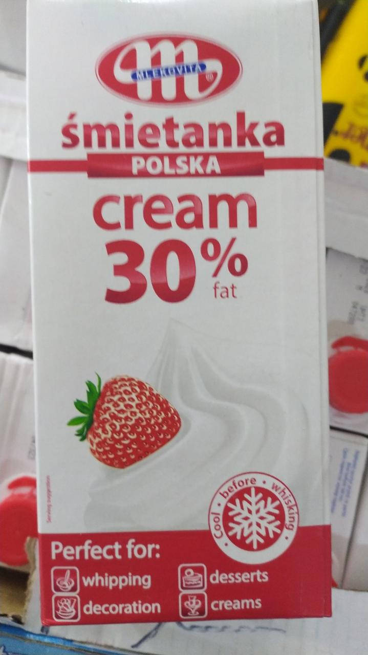 

Сливки Smietanka Polska Mlekovita 30% 1л