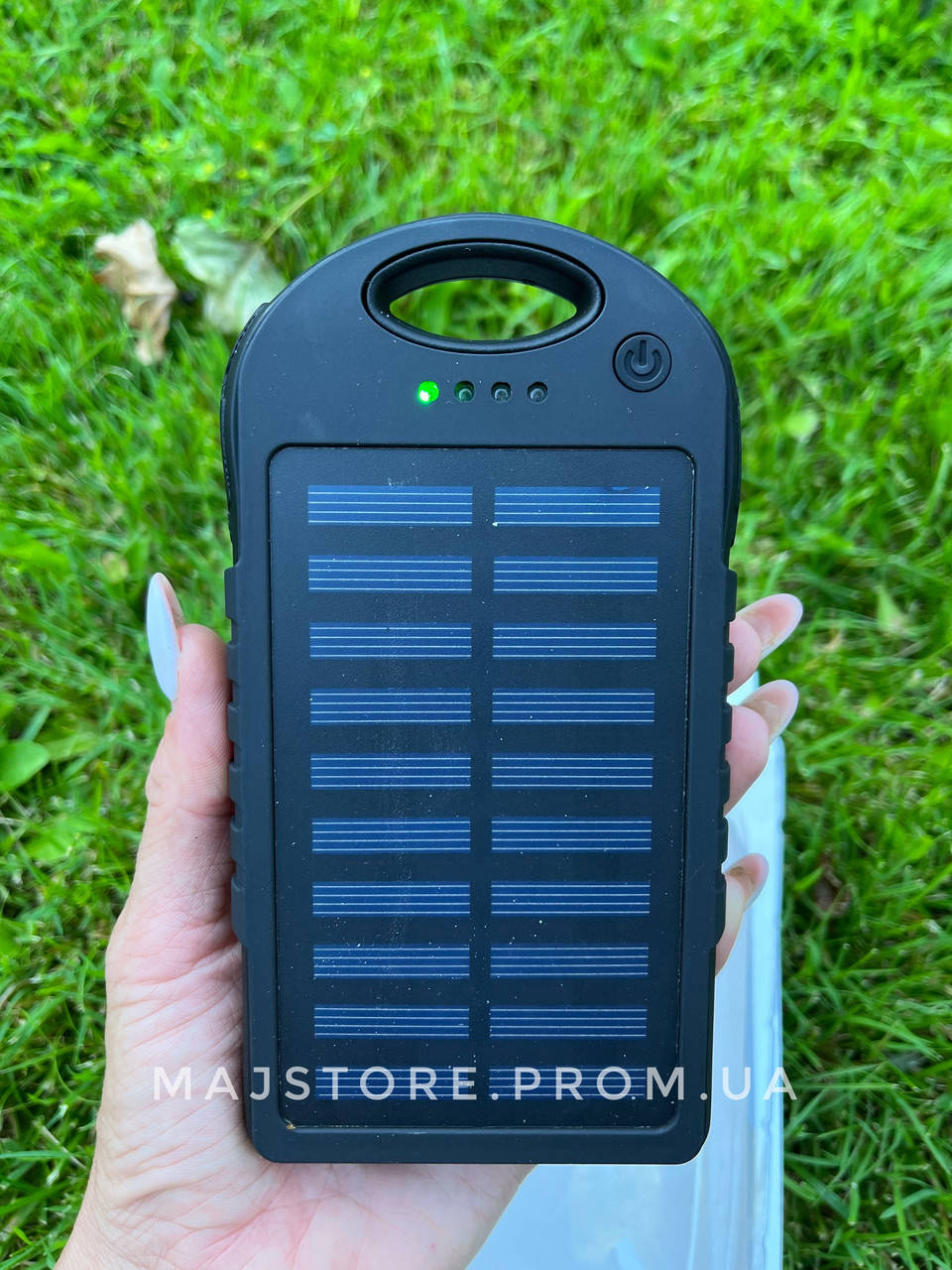 

Power Bank INTER i-010 15000 mAH Original с солнечными батареями черный