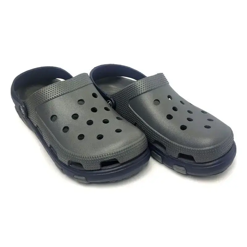 

Кроксы мужские сабо серые шлепанцы закрытый носок 40(26 см), Серый