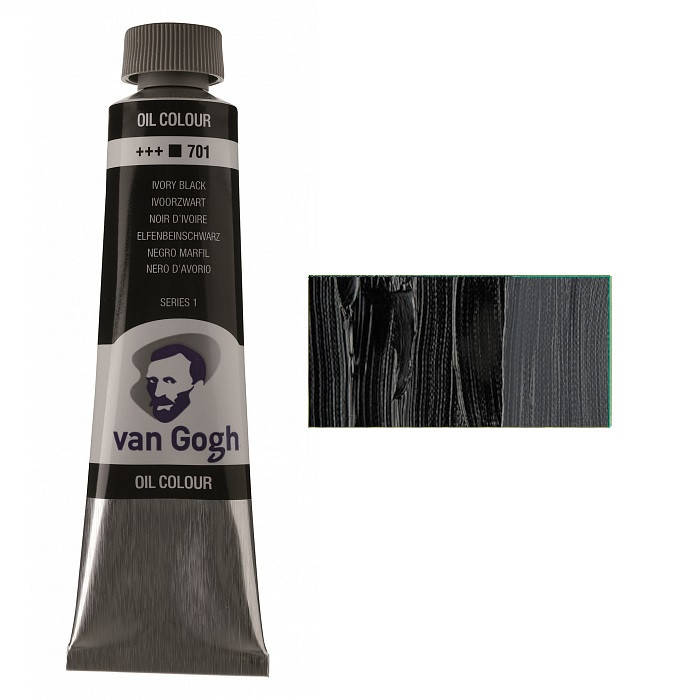 

Краска масляная Van Gogh (701) Черная слоновая кость, 40 мл, Royal Talens