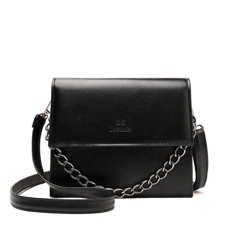 

Женская классическая сумочка через плечо на ремешке DX черная, Черный